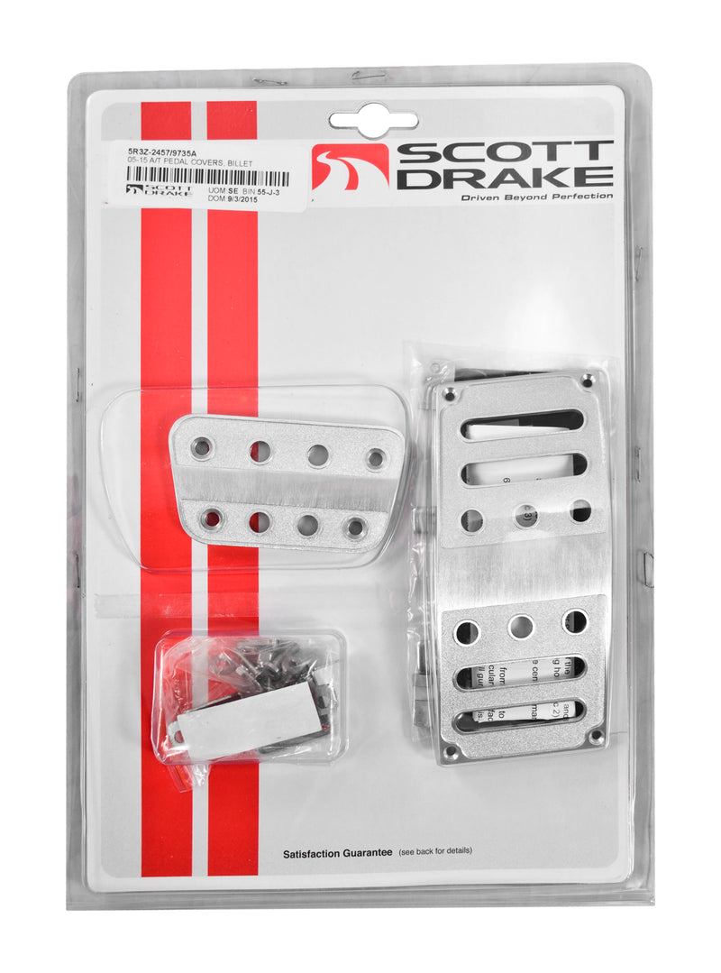 2005-2022 Mustang Automatic Trans. Billet Aluminum Gas & Brake Pedal Cover Set