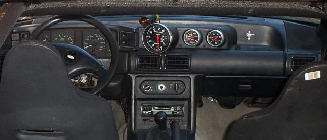 1987-1993 Ford Mustang Interior Passenger Side Dashboard Dash Pad - Black