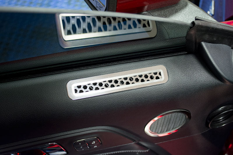 2015-2017 Mustang Interior Stainless Speaker & Door Vent Cover Trim Kit - 8pc