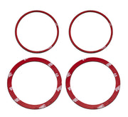 2015-2017 Mustang Polished Stainless Steel Midrange Speaker Trim Rings 4pc LH RH