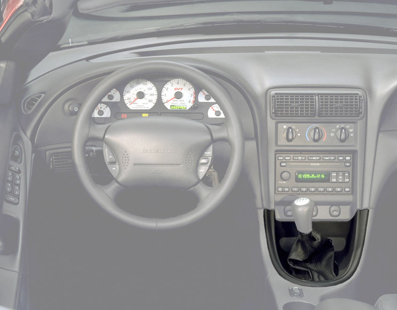 1994-1998 Mustang Black Shifter Trim Bezel & Leather Shift Boot