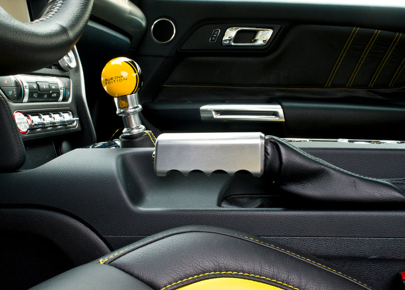 2015-2023 Mustang Brushed Satin Billet Parking Emergency E-Brake Handle Cover