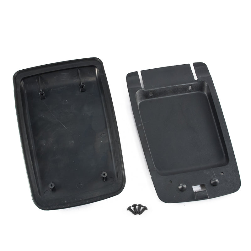 1987-1993 Mustang Black Center Console Arm Rest Pad Cover & Trim Panel Base Kit