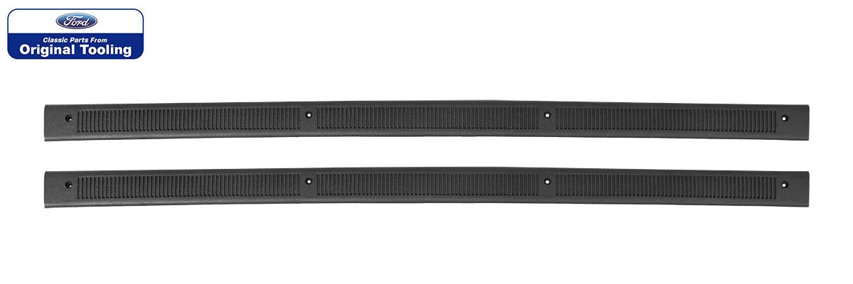 1979-1986 Mustang Bottom Door Jam Sill Step Plates in Charcoal Grey Pair LH & RH