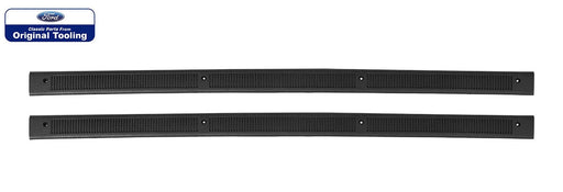 1979-1993 Mustang Bottom Door Jam Sill Step Plates in Black Pair LH & RH