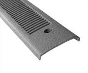 1987-1993 Mustang Bottom Door Sill Step Plates in Smoke Grey Pair LH RH w Screws