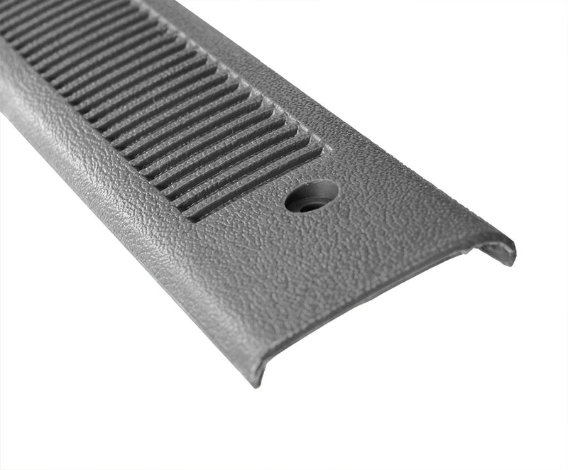 1987-1993 Mustang Bottom Door Sill Step Plates in Smoke Grey Pair LH RH w Screws