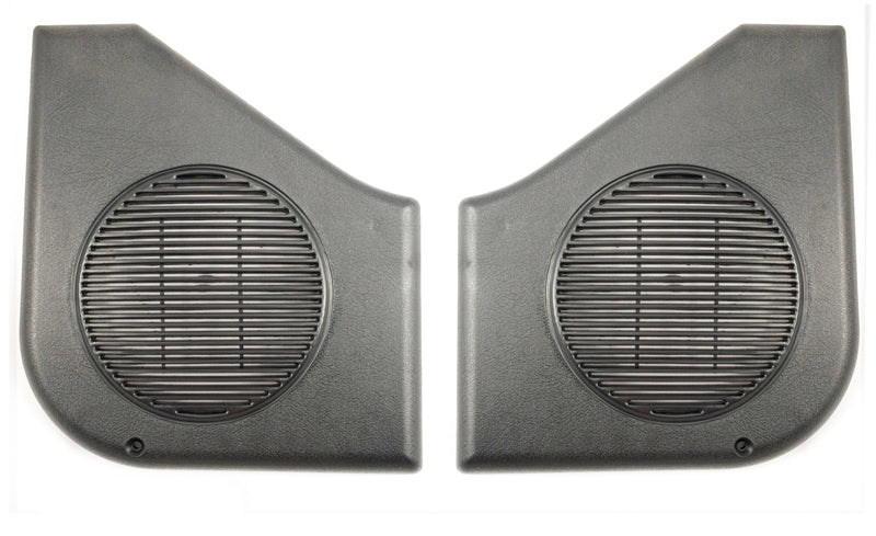1987-1993 Ford Mustang or Cobra BLACK Door Panel Speaker Grills Covers Pair