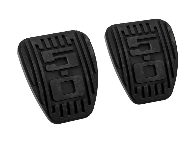1994-1995 Mustang GT or Cobra Clutch & Brake Pedal Pads 5.0 Logo Rubber Black