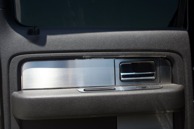 2010-2014 Ford F-150 Raptor Super Crew Brushed Stainless Door Panel Inserts 12pc