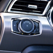 2015-2017 Ford Mustang Chrome Headlight Knob Dash Trim Highlight Surround