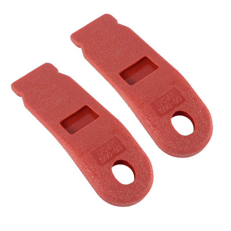 1990-1993 Mustang Scarlet Red Female Seat Belt Holder Sleeves Covers - Pair