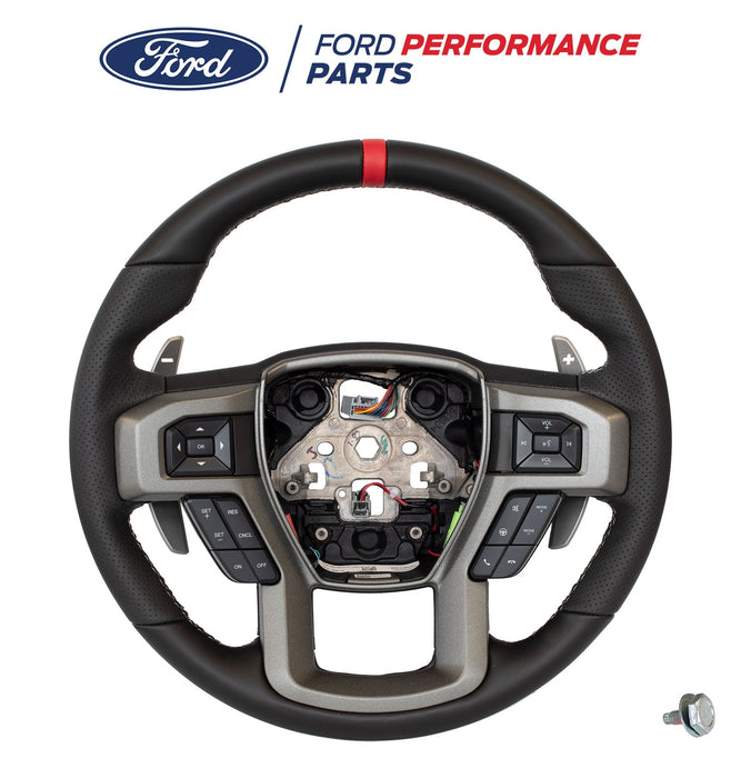 2015-2018 Ford F150 Raptor OEM M-3600-F15RRD Leather Steering Wheel w/ Controls