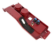 1987-1993 Ford Mustang Center Console w/ Cup Holders & USB Charger - Scarlet Red