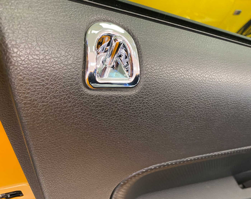2005-2014 Mustang Chrome Door Panel Complete Lock Bezels Grommets Set LH & RH