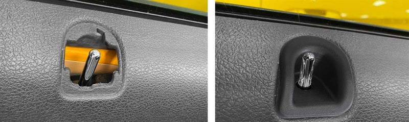 2005-2014 Ford Mustang or Shelby Black Door Panel Lock Grommets Covers Set