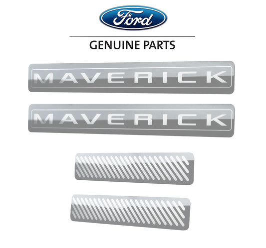 2022 Maverick Genuine Ford OEM 4pc Sill Step Plates Polished Stainless Steel