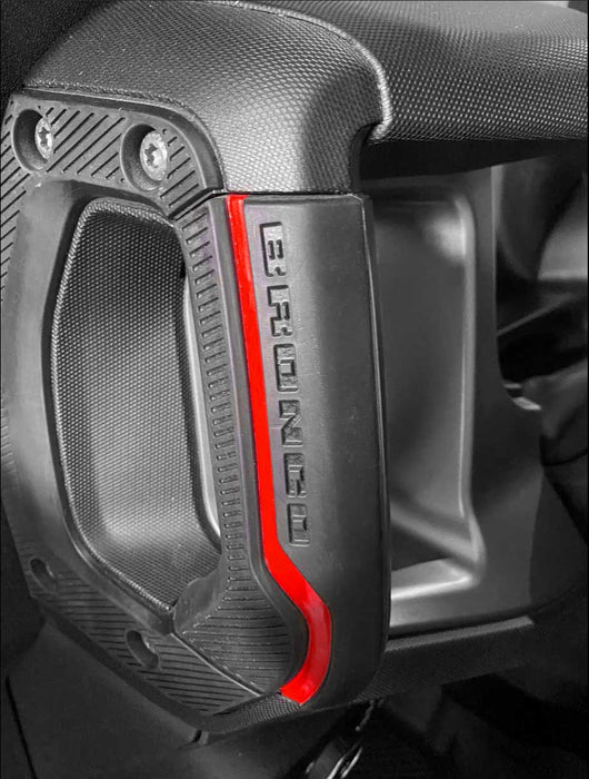 2021-2023 Ford Bronco OEM P2DZ-78044E42-AB Interior Red Grab Handles Set of 3