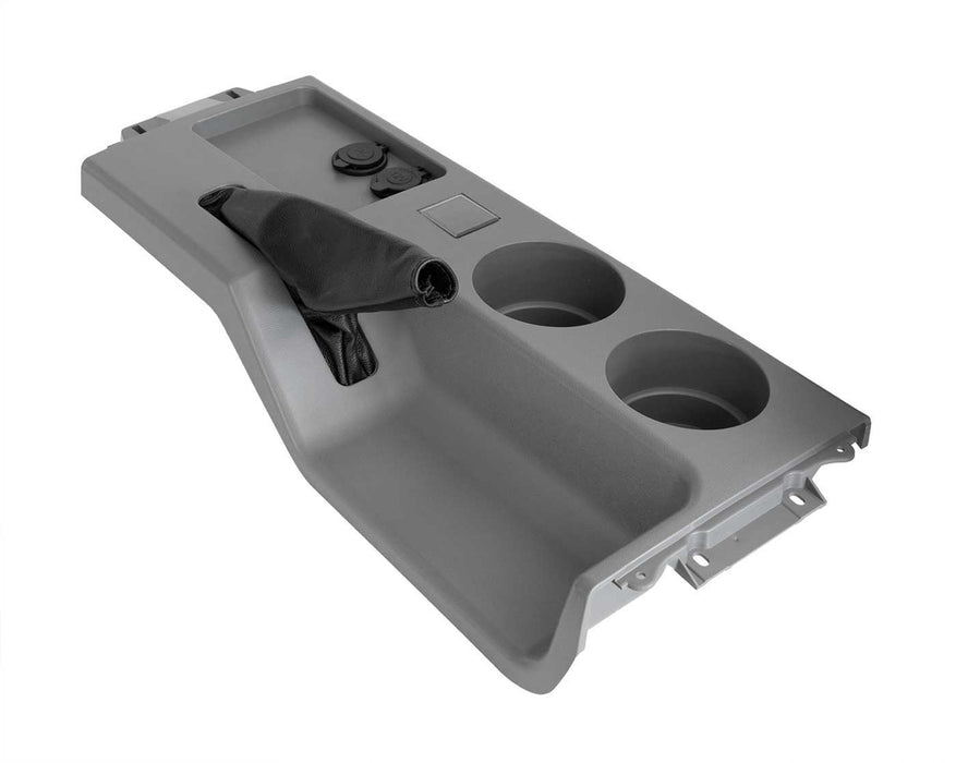 1987-1993 Ford Mustang Smoke Gray Center Console w Brake Boot, Cup Hol —  Blue Oval Industries
