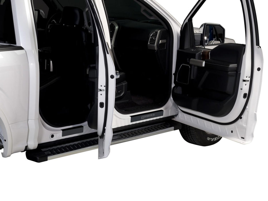 2015-2020 F150 Genuine Ford OEM Bottom Door Step Sill Plates Black Platinum Pair