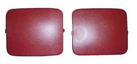 1987-1989 Mustang Hatchback Quater Panel Shock Access Hole Covers - Scarlet Red