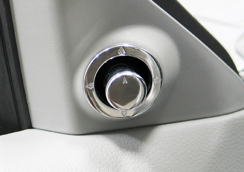 2005-2009 Mustang Chrome Billet Side Mirror Adjustment Round Switch Knob Cover