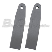 1987-1993 Mustang Male Seat Belt Holder Sleeves Covers Pair - Smoke Gray