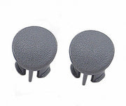 1987-1993 Mustang Door Armrest Pad Plugs LH Drivers Side Grey Gray - Pair