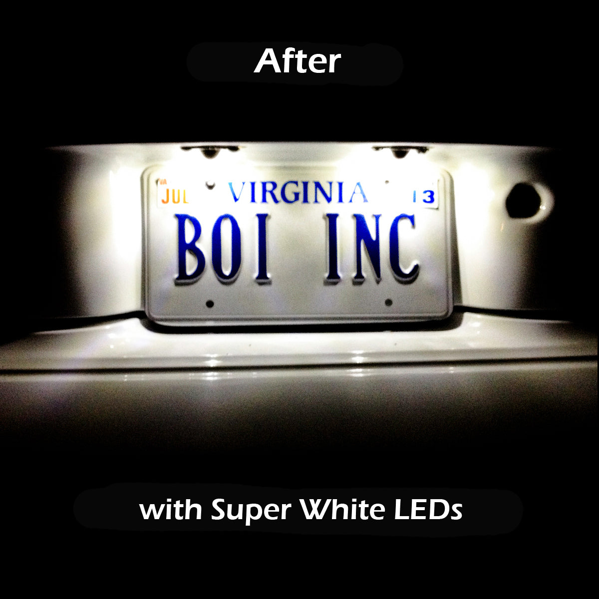 1979-2004 Mustang Cobra Rear License Plate Light 194 LED Super White Lamp Bulbs