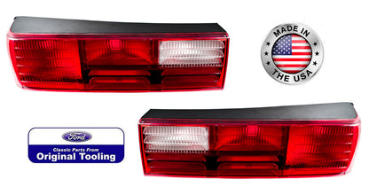 1987-1993 Ford Mustang GT OEM Complete Housings Rear Taillights Tail Lights Pair