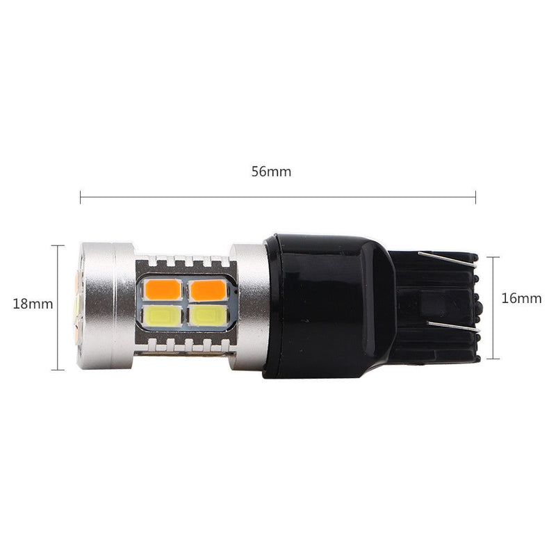 2015-2017 Mustang SMD LED Switchback Amber White Turn Signal Parking Light Bulbs