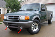 1993-1997 Ford Ranger XLT STX 4.75" Glass Fog Light Lamps Lenses w H3 Bulbs Pair