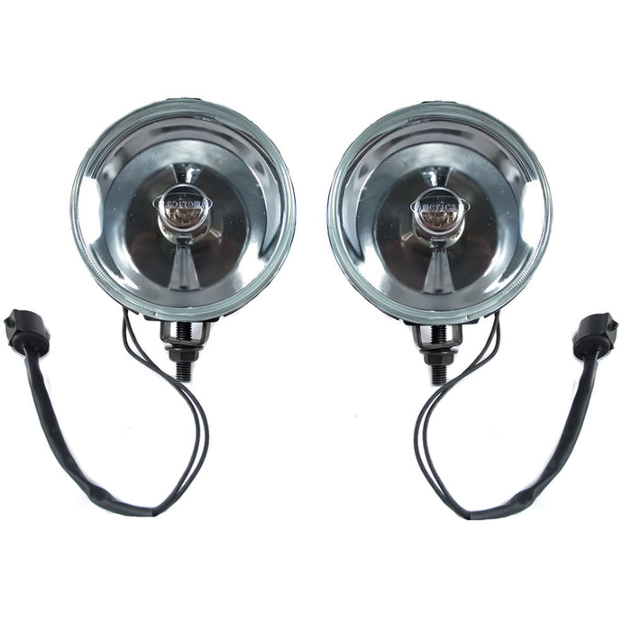 1987-1993 Mustang GT Euro Clear Complete Fog Lights Lamps w/ H3 Bulbs - Pair