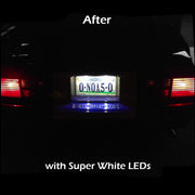 1979-1993 Mustang Rear License Plate Light Lense Lenses Covers w/ 194 LED Bulbs
