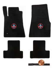 2005-2010 Shelby GT-500 Mustang Black 4pc Loop Floor Mats - Vintage Cobra Logo
