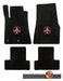 2011 2012 Shelby & Mustang 4pc Black Velourtex Floor Mats - Vintage Cobra Logos