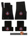 2011 2012 GT-500 & Mustang 4pc Black Velourtex Floor Mats - Vintage Cobra Logos