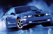 2003-2004 Mustang Mach 1 Front Grille Chrome Running Horse Pony Emblem w Bracket
