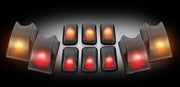 2003-09 Hummer H2 Smoked Cab Roof Lights Lenses - Set of 10 w/ Amber Bulbs