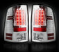 2013-14 Dodge Ram Rear Brake & Reverse White Clear Taillights w/ Brake LED Bulbs
