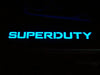 1999-14 Ford Superduty Brushed Billet Door Sill Plates - Blue Illuminated Lights