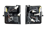 2008-2016 Ford Super Duty Smoked Side Mirror & Cab Roof Lenses w Amber LED Bulbs