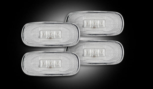 2003-2009 Dodge Truck Dually Clear LED Rear Fender Side Marker Lights Lamps