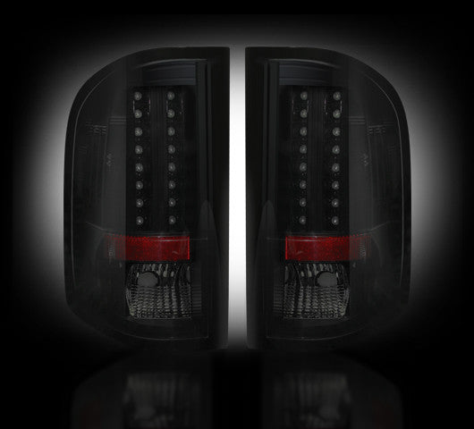 2007-2013 Chevy Silverado Rear Brake & Reverse Smoked Taillights w/ LED Bulbs
