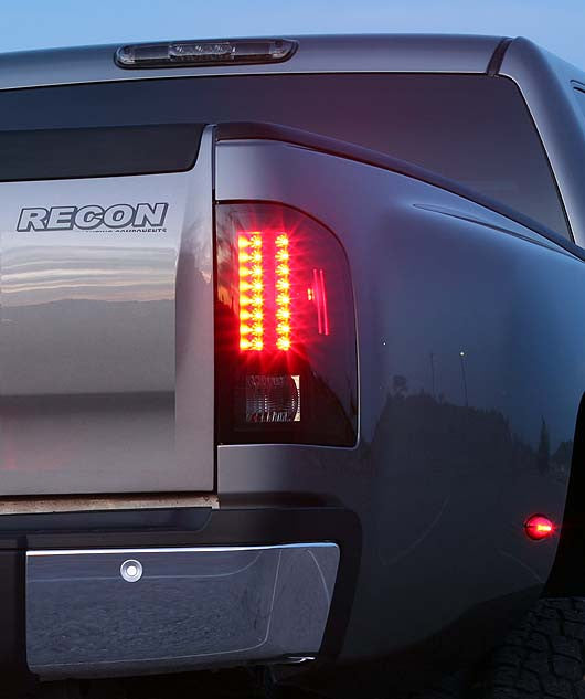2007-2013 Chevy Silverado Rear Brake & Reverse Smoked Taillights w/ LED Bulbs