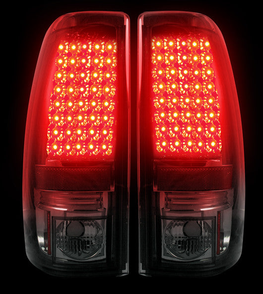 1999-2007 Chevy Silverado & GMC Sierra LED Tail Lights with Smoked Lenses - Pair