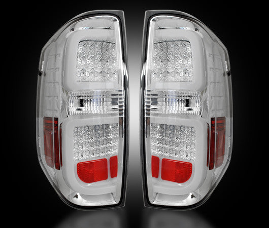 2014-2017 Toyota Tundra Rear Brake & Reverse Clear Taillights w Brake LED Bulbs