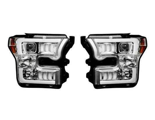 2015-2017 Ford F150 RECON Clear Lens Projector Headlights w/ LED Light Trim