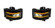2017-2018 Ford Super Duty Truck RECON Smoked Side Mirror Lenses Amber LED Lights