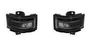 2017-2018 Ford Super Duty Truck RECON Smoked Side Mirror Lenses Amber LED Lights